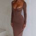 Women Elegant Long Sleeve Bodycon Floor‑Length Maxi Dress Party Dating Evening Outfit_ecoleips.com