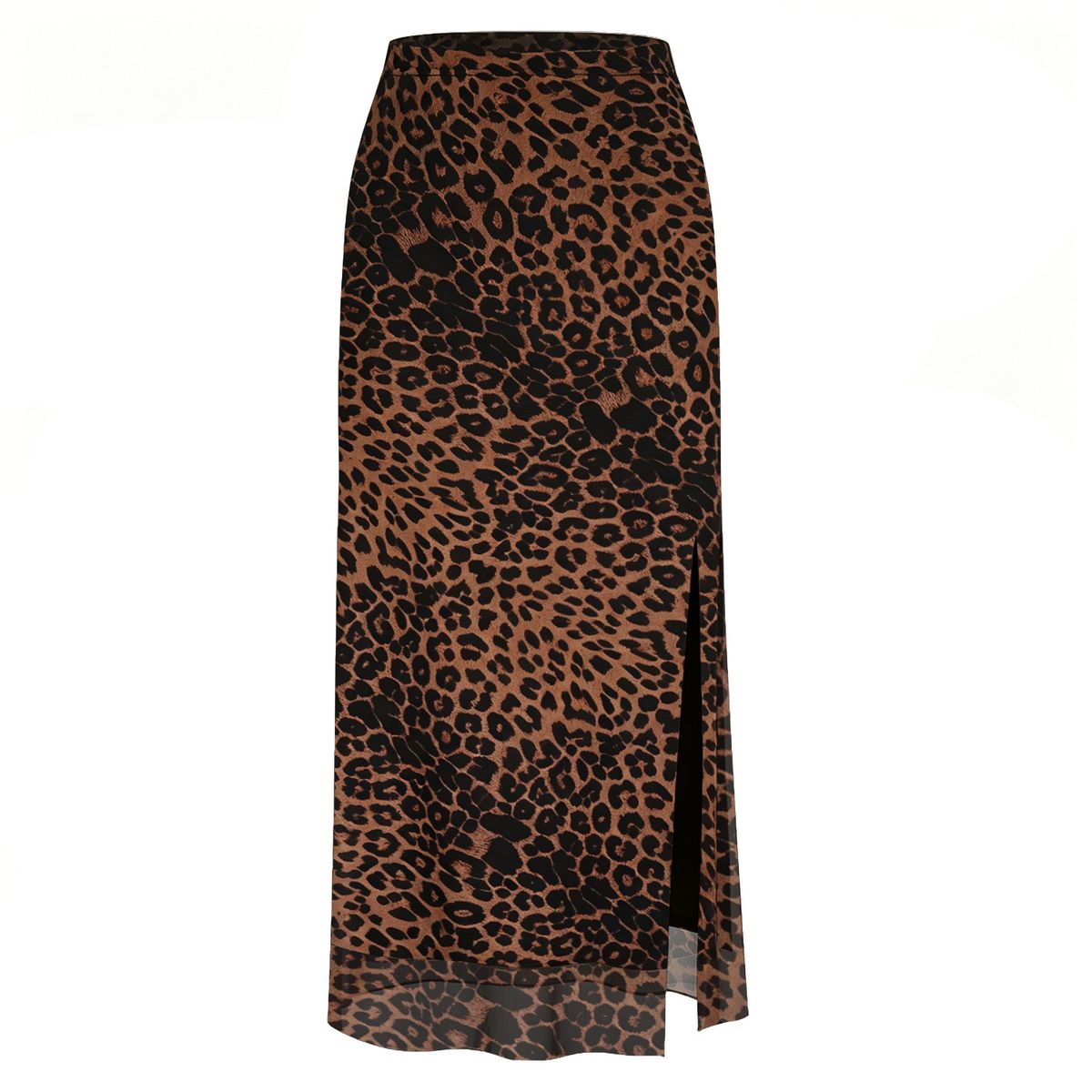 New Women's Side Slit Mesh Skirt Elastic Waist Bodycon Style In Stock Clothing Style_ecoleips.com