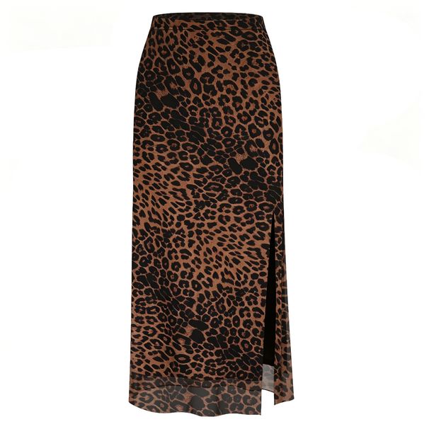 New Women's Side Slit Mesh Skirt Elastic Waist Bodycon Style In Stock Clothing Style_ecoleips.com