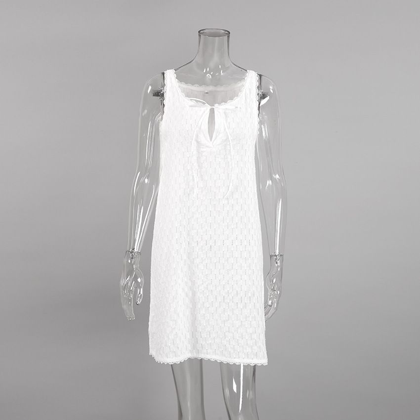 Aria Basics Aria Basics 2026 Spring/Summer European And American Cotton Silk Camisole Short Nightgown, Sexy Hollow-out Fashion Outerwear,_ecoleips.com