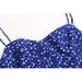 YPFF Spring New European And American Style Small Floral Side Slit Tie Strap Long High Waist Off-Shoulder Women's Dress_ecoleips.com