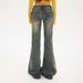Wholesale American Retro Low-waist Hot Girl Flared Jeans, Nostalgic, Slightly Stretchy, Versatile, Slim-fit, Slimming_ecoleips.com