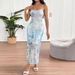 AD185 Cross-border Pure Desire Waist-Cinching Mesh Printed Strapless Backless Spring/Summer Lightweight Bodycon_ecoleips.com