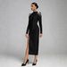 Spring High Neck Slim Fit Dress For Women With Draped Rhinestone Tassels And Sparkling High Slit European And American Style Cocktail Dress_ecoleips.com