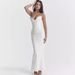 New European American Style Sexy Slim-fit Deep V-neck Bodycon Long Dress With Corset Bustier And Fishtail Hem For Women_ecoleips.com