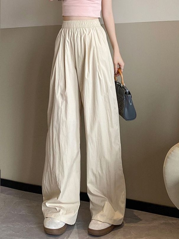 K Thin Pants With High Waist And Lazy Feeling, New Loose And Casual Cool Pants_ecoleips.com