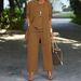 Women's European American Style Three Piece Set Simple Casual Cardigan Jacket Round Neck Sleeveless Vest Straight Leg Trousers_ecoleips.com