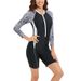 Women's Long Sleeve Zip Up Swimsuits Sun Protection Diving Suits Swimwear Relaxed Everyday Wear Versatile Comfortable Feshion Trend_ecoleips.com