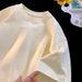 Pure Cotton T-shirt Women's 2025 New Combed Cotton Short Sleeves Korean High Street Pure White Half Sleeves_ecoleips.com