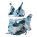 Tie-Dye Bikini Set For Women – Deep V Swimwear With Skirt Cover-Up, Sexy Two-Piece Swimsuit (Nylon-Spandex Blend)_ecoleips.com
