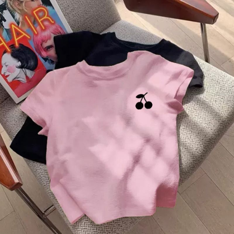 Women's Clothing Slim Fit Short Sleeve T-Shirt Straight Shoulder Fashion Summer New Blue Top_ecoleips.com