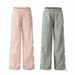 OREETA Thin Breathable Slimming Sports For Women, Autumn Design Sense Butterfly Bow Wide Leg Casual Pants_ecoleips.com