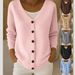 Women's Plaid Long Sleeve Cardigan Sweater – Oversized Casual Knit Pullover For Fall & Winter_ecoleips.com