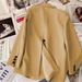 Mustard Yellow Suit Jacket For Women Trendy Street Style Casual Outerwear For Spring Autumn_ecoleips.com