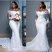 Women's Clothing Fishtail Wedding Dress Lace Long Sleeved Dress With Tail Bride Autumn_ecoleips.com