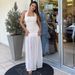Women's Halter Neck Backless Dress Double Layer Splicing Slim Fit Double Side Fashion Autumn New European American Style_ecoleips.com