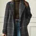 Cross-Border 2025 European And American Style Retro Plaid Casual Elegant Mid-Length Lapel C Women Woolen_ecoleips.com