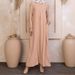 Muslim Women Abaya Pleated Solid Color Long Robe Women's Clothing MSL154_ecoleips.com