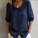 Voya Women's Spring Collection Women's Peter Pan Collar Short Sleeve Button Open Shirt Elegant And Elegant Top Available In Multiple Colors_ecoleips.com