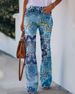 Women's Clothing Summer New Style Printed 3d Trend Irregular Wide Leg Pants Flowers And Birds Loose Casual Wide Leg Trousers_ecoleips.com