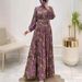 Women's Clothing Muslim New Leopard Print Pleated Fashionable And Elegant Dress_ecoleips.com