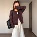 Stunning Striped Knit Cardigan Women, A High-end Early Autumn Korean-style Chic Top For Outerwear_ecoleips.com