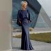 Elegant Long Sleeved Women's Dress High Waisted Pleated Slimming Mid Length For Commuting And Vacation Spring New Style_ecoleips.com
