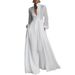 Cross-border European American 2026 French-style Waist-cinching Slimming Long-sleeve Pleated Dress, Elegant And Vintage_ecoleips.com