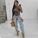 Women's Clothing Fashion Irregular Hollow Splicing Zipper Stretch Denim_ecoleips.com