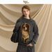 girl Sheep Wool French INS Sweet Cool Sweater Women, Puppy Retro Loose Lazy Style, Versatile Knitted Top For Outerwear_ecoleips.com