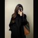 vintage royal style long coat for women autumn winter oversized lapel lantern sve wool blend trench coat (s2xl)_ecoleips.com
