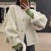 Tencel Round Neck Double-Sided Wool Coat Loose Single-Breasted Women's Jacket 2025 Autumn Winter_ecoleips.com