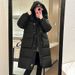 Women's Mid-Length Over-the-Knee Cotton Jacket – Korean Style Loose Fit Winter Coat, Thick Warm Outerwear For Casual & Streetwear_ecoleips.com
