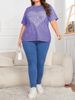 Anbech Womens Plus Size Tops Short Sleeve Casual T-Shirt Kindness Flowers Print Pullover Tunic 1X-5X_ecoleips.com
