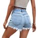 27-In Stock-35863# Cross-Border European And American Fashion Trendy Unique Distressed Denim Shorts For Women_ecoleips.com
