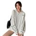 Cross-border Half-zip With Stand-up Collar, Vintage 2026 New Model, Spring And Autumn Korean Style, High-end Long-sleeve_ecoleips.com