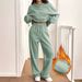 Women's 2-Piece Hooded Sweatshirt & Jogger Pants Set - Soft Fleece Lining, Casual Lounge Wear, Streetwear Fashion_ecoleips.com