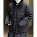 girl Girl Girl Louvre Clothing Winter New Japanese Style Round Neck Puffer Jacket Warm Loose Casual Coat For Women_ecoleips.com