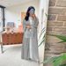 Mq058modest Rhinestone Long Dress Modern Fashion Satin Soft Outer Waist-Cinching Robe White Inner Abaya_ecoleips.com