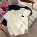 Women's Clothing Slim Fit Short Sleeve T-Shirt Straight Shoulder Fashion Summer New Blue Top_ecoleips.com