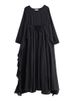 Black Vintage Pleated Ruffles Dresses For Women Autumn New Long Sleeve Loose Casual Dress Vestidos Fashion Elegant Clothes 2025_ecoleips.com