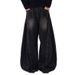 American Retro Washed Black Cat-ear Cutout Jeans For Women, Wide-leg, Loose-fitting, With A Vintage Look_ecoleips.com