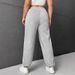 Women's Fleece Lined Casual Sports Sweatpants Loose Fit Winter Clothing European American Style Independent Store_ecoleips.com
