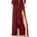 Women's Clothing Women's Solid Color Sequined Evening Dress European American Style V Neck Mid Sleeve Tie Up Bodycon For Party Wear_ecoleips.com