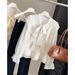 Sweet Age-reducing Foreign Style Polka Dot Love Ruffle Edge Shirt Women's 2026 Spring New Temperament Chic Long-sleeved Top_ecoleips.com