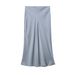 Women's Clothing Satin Polka Dot Midi Skirt Elegant Fishtail A-Line Mid-Calf Versatile Skirt For Spring/Autumn Summer_ecoleips.com