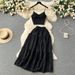 Women's Clothing Age-reducing Suit Women's Summer New Sling Top Short All-match Large Swing Skirt Sweet Two-piece Fashionable Set_ecoleips.com
