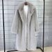 Luxury Faux Fur Coat – Longline Blazer-Collar Winter Coat With Detachable Fur Trim, Plus Size (S-4XL), Elegant & Warm (White/Grey/Black/Pink/Khaki)_ecoleips.com