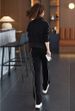 Women's Casual Sportswear Set Fashionable Cardigan Sweatshirt & Wide Leg Pants Two-Piece Autumn Outfit_ecoleips.com