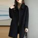 Women's Plus Size Slim Fit Wool Coat Mid-Length Padded Collar Autumn/Winter Thickened Casual Fashion Coat_ecoleips.com